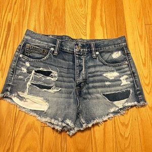 Destroy Wash American Eagle Denim Hi-Rise Shorts